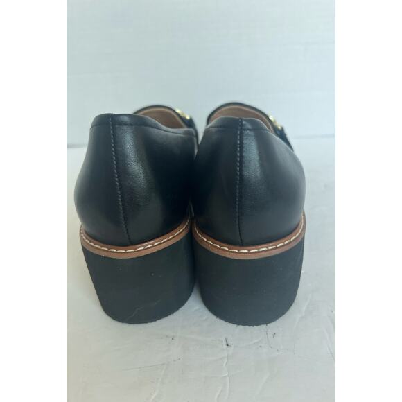 NWT Naturalizer Black Leather Chain Detail Platform Loafer Style SlipOn Shoes 10 - Picture 8 of 11